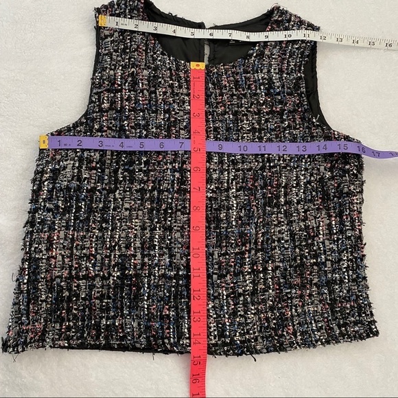 SHEIN Sleeveless Boucle Women's Crop Top - Picture 10 of 11